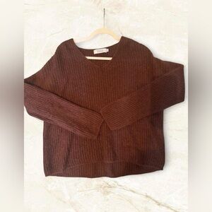 Chocolate Mohair Blend Sweater Made in Italy  🇮🇹 one size